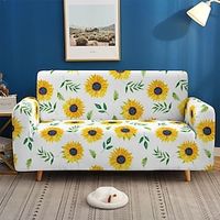 Sunflower Couch Covers Sectional Sofa Cover For Dogs Pet, Farmhouse Slipcovers For Love Seat, L Shaped,3 Seater, U Shaped, Arm Chair Washable Couch Protector Soft Durable miniinthebox - thumbnail