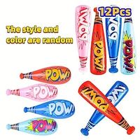 12PCSPow Inflatable Baseball Bats - Oversized 50.8 cm Inflatable Toy Bat Carnival Prizes Goodie Bag Favors Or Superhero Birthday Party Prizes For By Bedwina Lightinthebox - thumbnail
