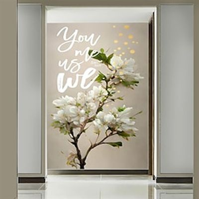 3d Fresco Porch Fresh Leaf Painting Home Decoration Comtemporary Classic Wall Covering Canvas Material Self adhesive Wallpaper Mural Wall Cloth miniinthebox