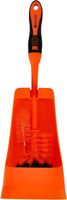 Royalford One Click Series Toilet Brush with Holder Clears Clogged Toilets and drains, Orange - RF2372