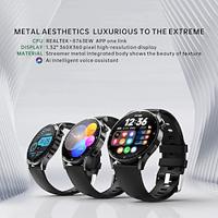 QS39 Smart Watch 1.32 inch Smartwatch Fitness Running Watch Bluetooth ECGPPG Temperature Monitoring Pedometer Compatible with Android iOS Women Men Long Standby Hands-Free Calls Waterproof IP 67 Lightinthebox