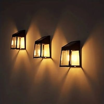 Solar Outdoor Wall Light Solar Fence Light Solar Outdoor IP65 Waterproof Garden Light Patio Wall Courtyard Walkway Christmas Decor Landscape Light 24pcs Lightinthebox