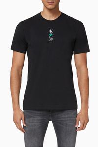 CK Repeat Text Cotton T-shirt