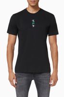 CK Repeat Text Cotton T-shirt - thumbnail
