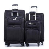 PARA JOHN Abraj Travel Luggage Suitcase Set Of 4 - Trolley Bag, Carry On Hand Cabin Luggage Bag - Lightweight Travel Bags With 360 Durable 4 Spinner Wheels - Hard Shell Luggage Spinner (20 Inch, 24 Inch, 28 Inch, 32 Inch) Black