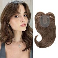 14 Inch Hair Toppers for Women Long Layered Hair Topper Synthetic Hair Toppers Hair Pieces for Women with Thinning Hair Light Brown Fiber Wiglets Ladies Hair Toppers for Thin Hair Lightinthebox