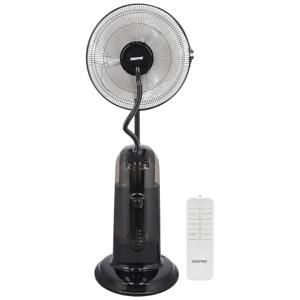 Geepas 16 Mist Fan with LCD Display | 3 Speed Setting & Breeze Modes | Black | GF21161