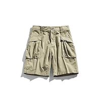 Men's Cargo Shorts Casual Shorts Cargo Pants Multi Pocket Short Pants Casual Daily Micro-elastic Solid Color Breathable Soft Mid Waist Black Army Green Grey Khaki 29 30 31 32 33 Lightinthebox - thumbnail