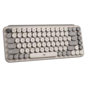 Logitech 920-011524 Pop Keys Wireless Mechanical Keyboard with Customizable Emoji Keys - Mist Sand (Arabic/English)