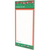 Collins Flourish To Do List Notepad With Slim Magnetic Pad - Flamingo Design Green