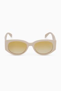 McQueen Graffiti Oval Sunglasses