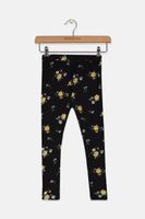 Kids Girl Floral Leggings  Black - thumbnail