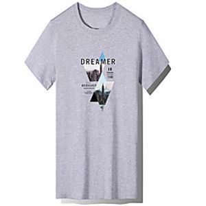 Men's Unisex Tee T shirt Hot Stamping Graphic Prints Letter Plus Size Print Short Sleeve Casual Tops Cotton Basic Fashion Designer Big and Tall White Black Light gray miniinthebox