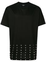 Les Hommes eyelet studs T-shirt - Black