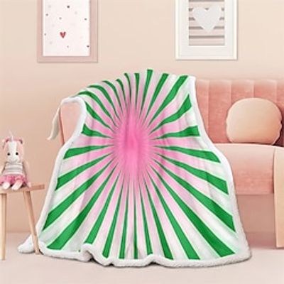 Geometric emission lines Pattern Super Soft Throw Blanket Sherpa Blanket Warm Printed All Seasons Room Decor Gifts Big Blanket Lightinthebox