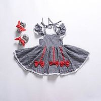 fashion girls dress children red trailing dress with white lace summer baby girls clothes 3334 q2 Lightinthebox - thumbnail