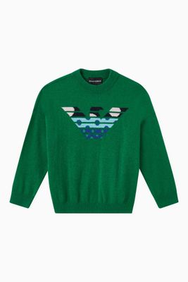 EA Polka Dots Eagle Sweater in Wool-blend Knit
