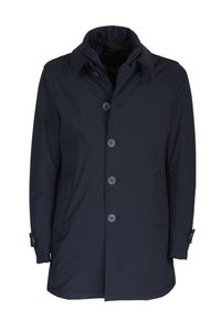Blue Viscose Outerwear Jacket