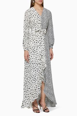 Moonlight Print Wrap Dress Moonlight Print Wrap Dress