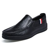 Men Cow Leather Slip On Casual Driving Shoes