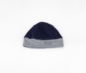 Baby Boy Stripe Velvet Bonnet  Marine