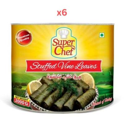 Super Chef Stuffed Vine Leaves 2Kg (Pack Of 6)