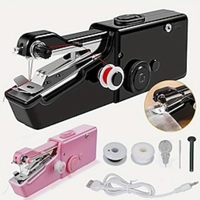Portable Handheld Sewing Machine, Hand Held Sewing Device Tool Mini Portable Cordless Sewing Machine Electric Sewing Machine For Clothes Pants Gift For Mom miniinthebox