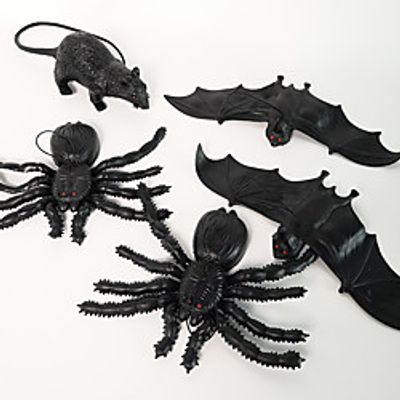Halloween Bat Simulation Soft Plastic Spider Haunted House Horror Decoration Pendant Animal Mouse Decoration miniinthebox