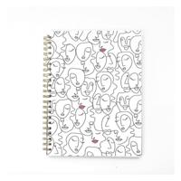 Belly Button Designs Faces A4 Spiral Notebook - White