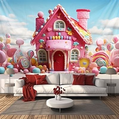 Candy House Hanging Tapestry Wall Art Large Tapestry Mural Decor Photograph Backdrop Blanket Curtain Home Bedroom Living Room Decoration Lightinthebox