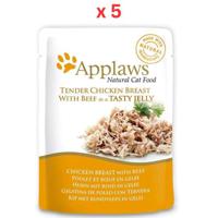 Applaws Cat Chicken With Beef 70G Jelly Pouch (Pack Of 5)