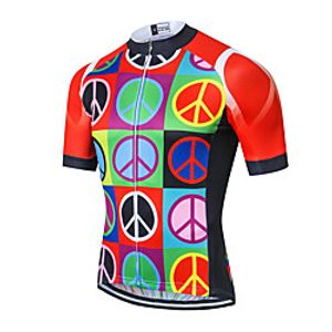 21Grams Men's Short Sleeve Cycling Jersey Summer Spandex Polyester Red Bike Jersey Top Mountain Bike MTB Road Bike Cycling Quick Dry Moisture Wicking Breathable Sports Clothing Apparel  Athleisure Lightinthebox