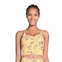 Women's Strap Yoga Top Strap Tank Summer Open Back Cross Back Floral Print Yellow Blue Pink Green Nylon Yoga Fitness Gym Workout Bra Top Top Sleeveless Sport Activewear Quick Dry Lightweight Lightinthebox - thumbnail