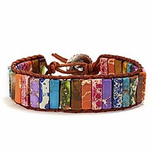 7 chakra bracelets for women with real stones leather wrap healing bead bracelet women men boho friendship jewelry Lightinthebox