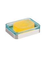 Interdesign Casilla Soap Dish Blue Brushed 1.1 x 3.5 x 4.5 inch Interdesign Casilla Soap Dish Blue Brushed 1.1 x 3.5 x 4.5 inch