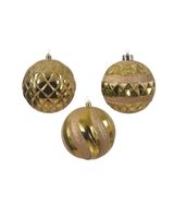 Kaemingk Decoris 12cm Baubles Shatterproof Light Gold Assorted 1 Piece Kaemingk Decoris 12cm Baubles Shatterproof Light Gold Assorted 1 Piece