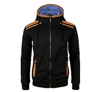 Men's Hoodie Zip Up Hoodie Solid Colored Hooded Daily Basic Hoodies Sweatshirts  Light gray Black miniinthebox