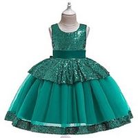 designed girl's dresses children's sequin lace princess fluffy catwalk dress Lightinthebox - thumbnail
