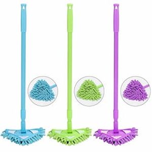 factory direct sale lazy triangle chenille cleaning mop retractable glass cleaner kitchen bathroom living room wipe Lightinthebox