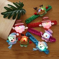 Christmas Snap Bracelets Finger Ring Bracelet Kids Bracelet Christmas Bracelets for Kids Slap Bracelets for Kids Christmas Slap Bracelets Shine Child Button Lightinthebox - thumbnail