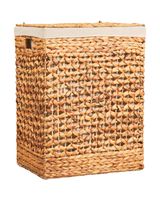Homesmiths Natural Water Hyacinth Laundry Hamper With Liner Large