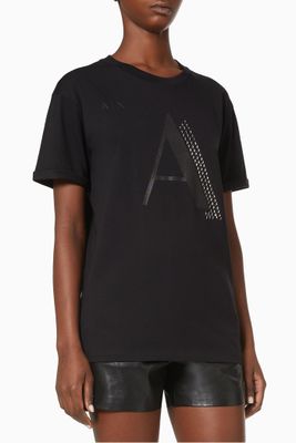 Monogram Stud T-shirt in Cotton Jersey Monogram Stud T-shirt in Cotton Jersey