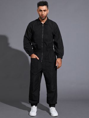 Men Long Sleeve Streetwear Workwear Romper Multi-pocket OverallsJumpsuit Men Long Sleeve Streetwear Workwear Romper Multi-pocket OverallsJumpsuit