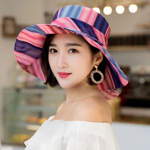 Women Summer Anti-UV Multicolor Bucket Hat