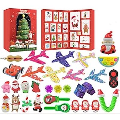 Christmas blind box hand tear countdown calendar blind box diy decompression venting pinch music suit Lightinthebox