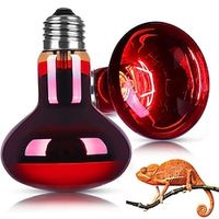 2pcs Heat Lights Lamp Bulb 100W Infrared E26E27 Red Light Heating Bulb Suitable for Pet Lizards Tigers Dragons Chameleons Snakes Reptiles and Amphibians AC110V AC220V Lightinthebox - thumbnail