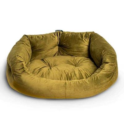 Regalia Velvet Deluxe Slumber Non-Slip Dog Bed - Green 76cm