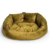 Regalia Velvet Deluxe Slumber Non-Slip Dog Bed - Green 76cm
