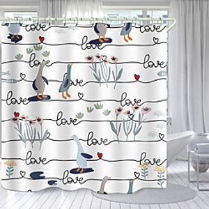 Flower Series Digital Printing Shower Curtain Shower Curtains Hooks Modern Polyester New Design Lightinthebox