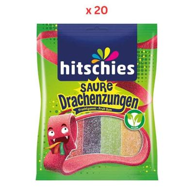 Hitschies Saure Drachenzungen Vegan Fruit Gum 20x125g